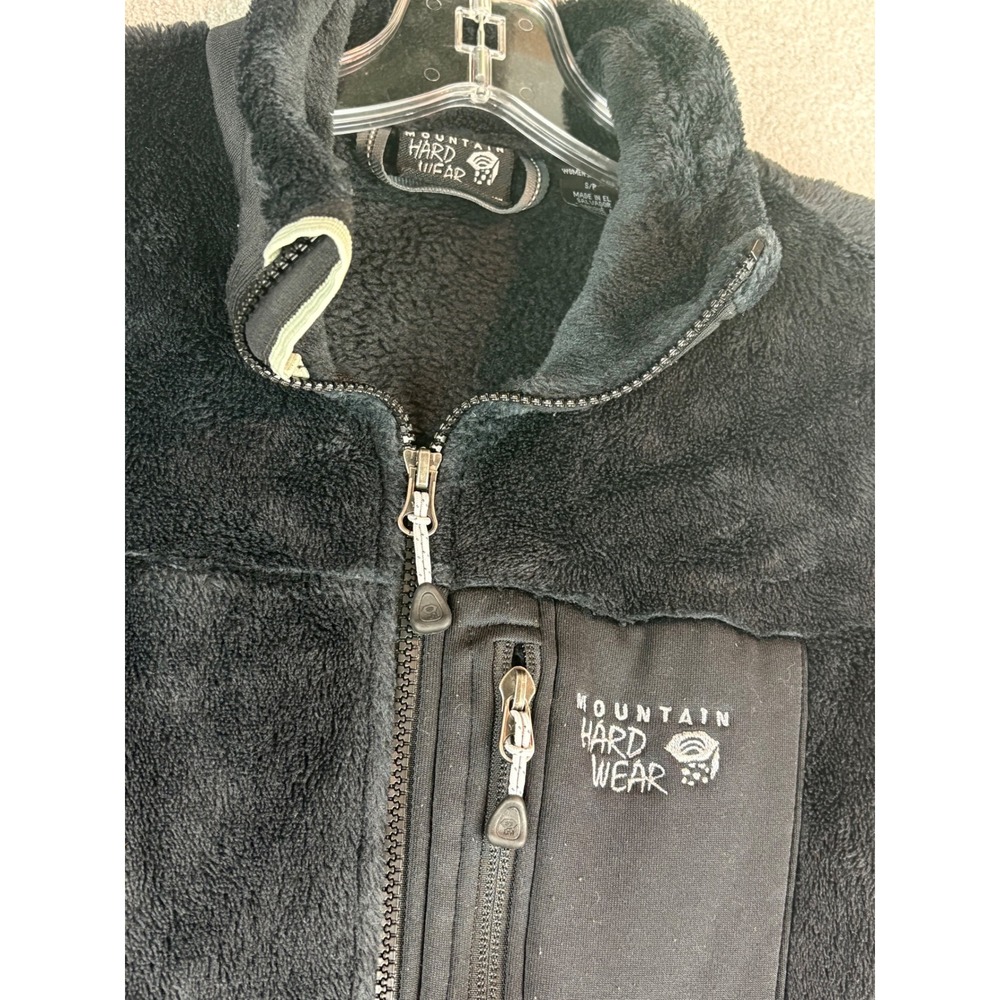 Mountain Hardwear Fleece Jacket Full‎ Zip Black Women's Small S/P Outdoor Soft